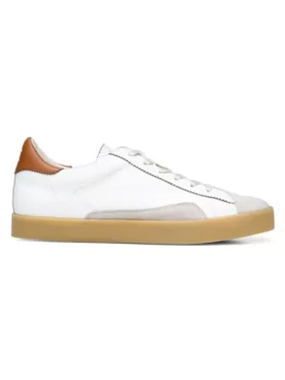 Shop Sam Edelman Prima Leather & Suede Sneakers In White