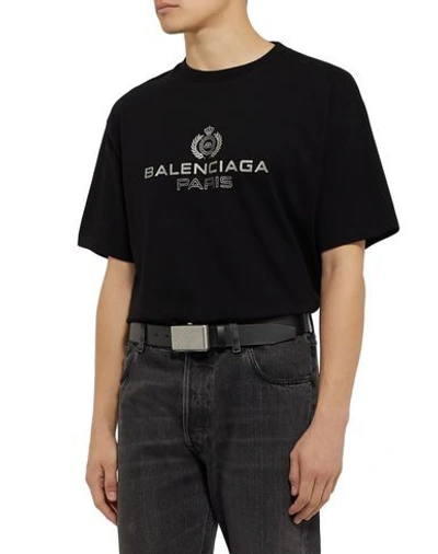 Shop Balenciaga Belts In Black