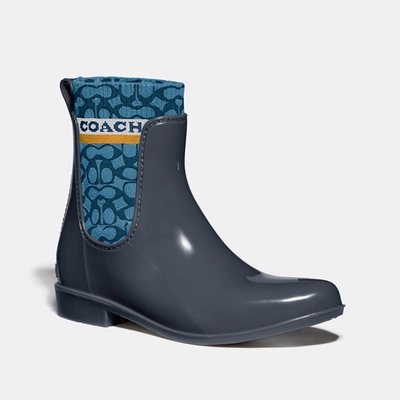 Shop Coach Rivington Rain Bootie In Ombre Blue