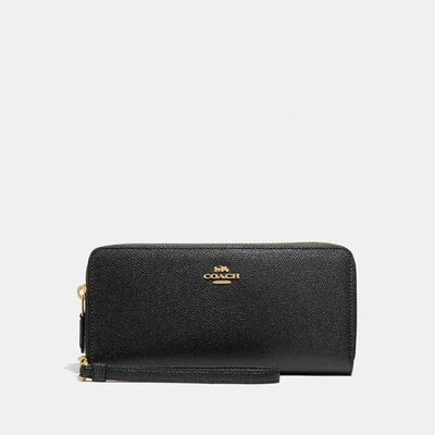 Shop Coach Continental Wallet - Women's In Gold/black