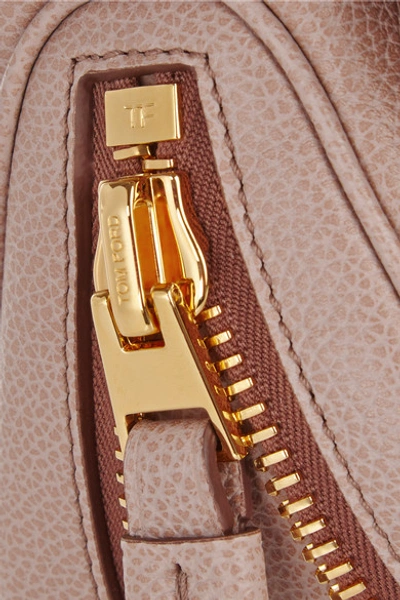 Shop Tom Ford Jennifer Mini Textured-leather Shoulder Bag In Pink