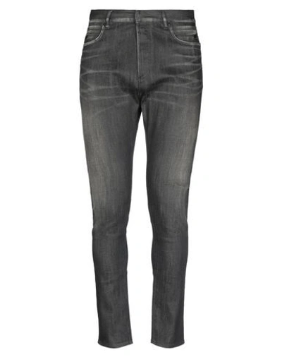 Shop Balmain Jeans In Steel Grey