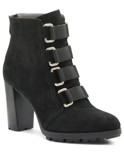 Shop Adrienne Vittadini Women's Theresa Suede Booties Women's Shoes In Black