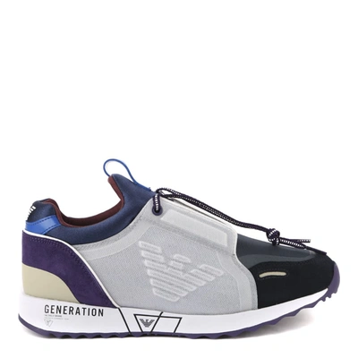 Shop Emporio Armani Generation Eagle Print Sneaker In Multicolor