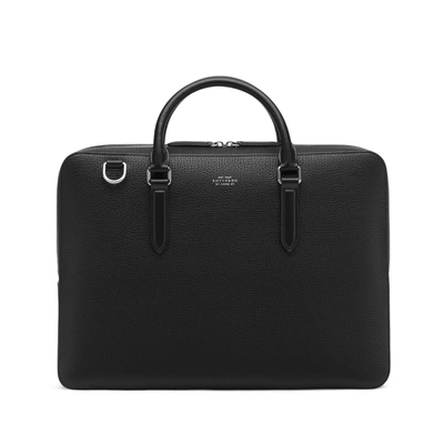 Shop Smythson Slim Briefcase In Ludlow In Black