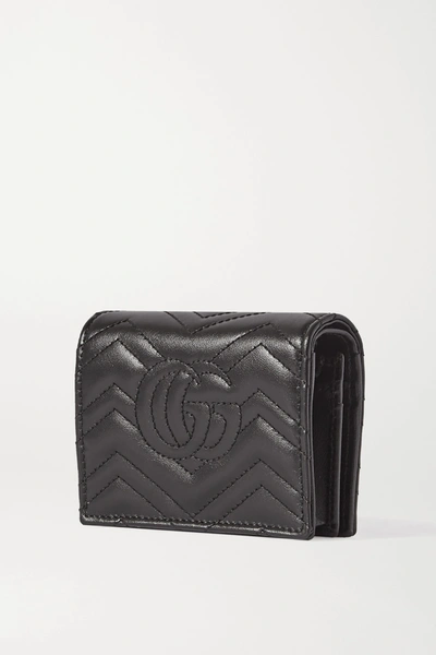 Shop Gucci Gg Marmont Quilted Leather Shoulder Bag In Black