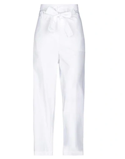 Shop Jejia Woman Pants White Size 6 Cotton