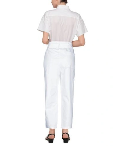 Shop Jejia Woman Pants White Size 6 Cotton