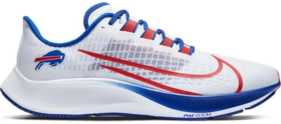 Pre-owned Nike  Air Zoom Pegasus 37 Buffalo Bills In White/pure Platinum-old Royal-university Red