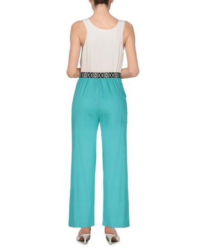 Shop Shirtaporter Woman Pants Turquoise Size 10 Viscose In Blue