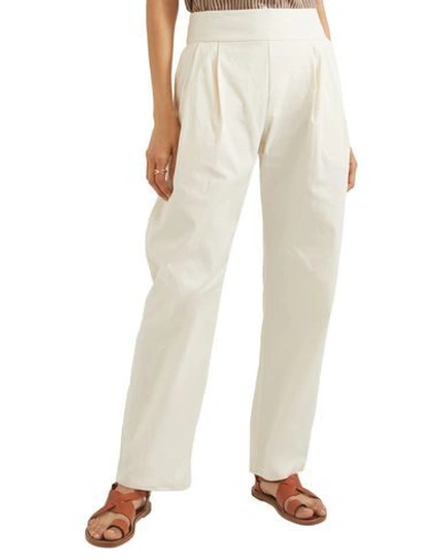 Shop Matin Woman Pants White Size 8 Cotton