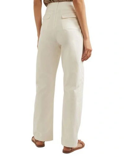 Shop Matin Woman Pants White Size 8 Cotton