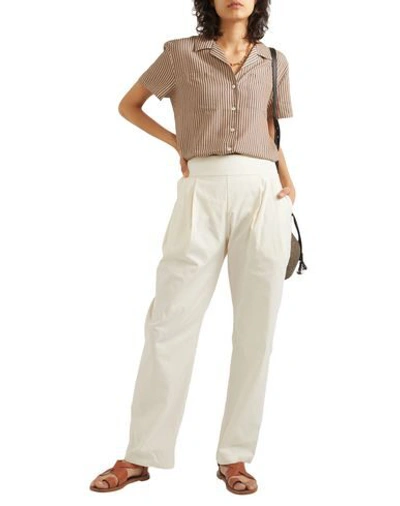 Shop Matin Woman Pants White Size 8 Cotton