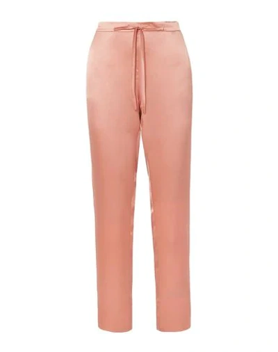 Shop Marques' Almeida Woman Pants Pastel Pink Size 8 Silk