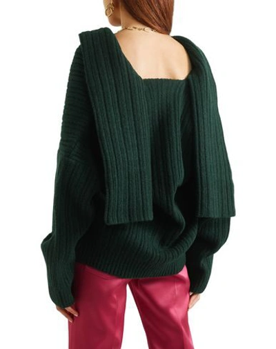 Shop Jacquemus Woman Turtleneck Dark Green Size 0 Virgin Wool, Polyamide, Elastane