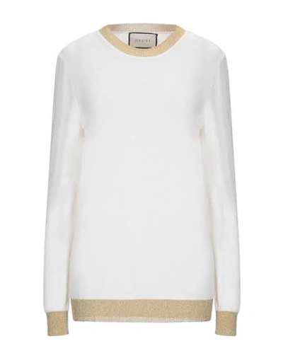 Shop Gucci Cashmere Blend In Ivory