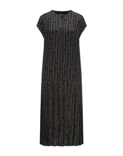 Shop Ferragamo Woman Midi Dress Black Size 6 Silk