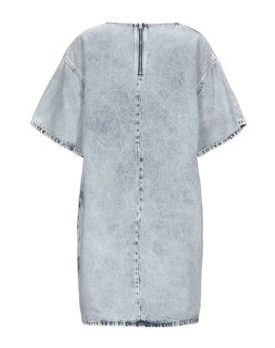 Shop Mm6 Maison Margiela Woman Mini Dress Sky Blue Size 2 Cotton