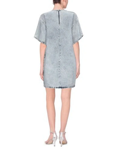 Shop Mm6 Maison Margiela Woman Mini Dress Sky Blue Size 2 Cotton