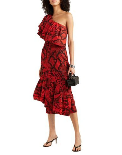 Shop Solace London Midi Dresses In Red