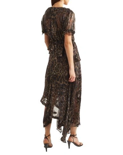 Shop Preen By Thornton Bregazzi Woman Midi Dress Black Size S Viscose, Silk