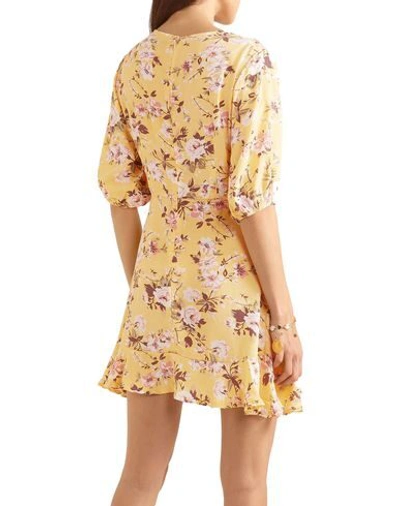 Shop Faithfull The Brand Woman Mini Dress Yellow Size Xs Rayon