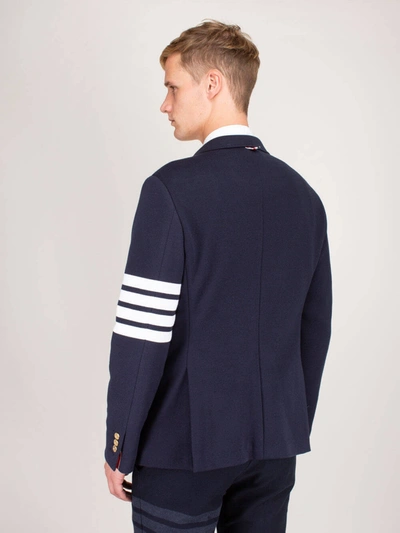 Shop Thom Browne Unconstructed Classic Blazer Navy In Blue