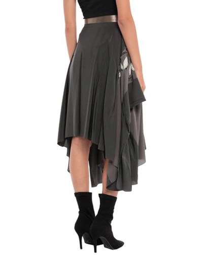 Shop Chloé Woman Midi Skirt Dark Green Size 6 Silk, Viscose, Acetate, Brass