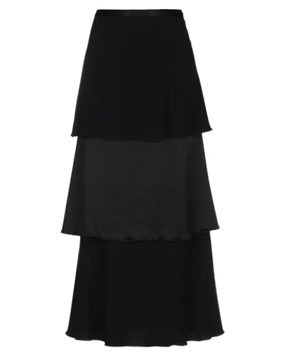Shop Moschino Cheap And Chic Long Skirts In Black