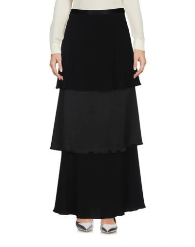 Shop Moschino Cheap And Chic Long Skirts In Black
