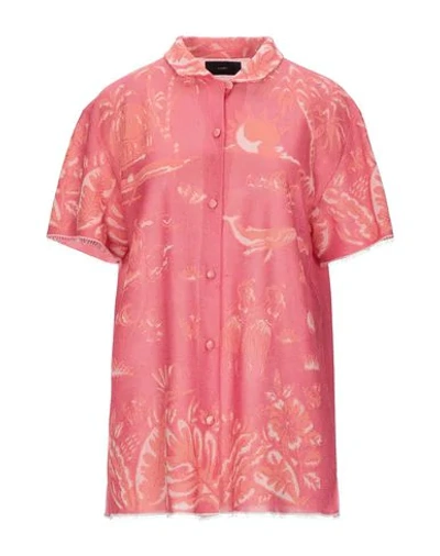 Shop Alanui Patterned Shirts & Blouses In Coral