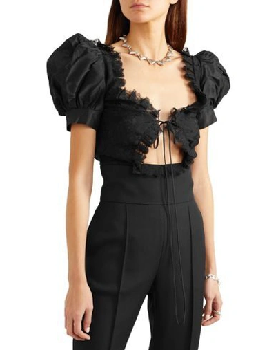 Shop Preen By Thornton Bregazzi Woman Bodysuit Black Size Xl Viscose, Silk