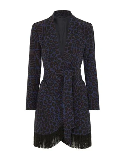 Shop Blazé Milano Woman Overcoat & Trench Coat Midnight Blue Size 00 Silk