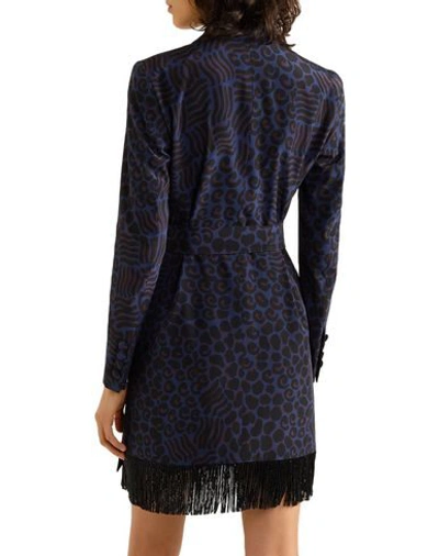 Shop Blazé Milano Woman Overcoat & Trench Coat Midnight Blue Size 00 Silk