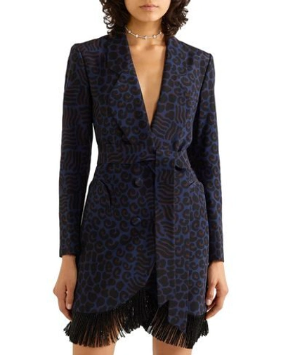 Shop Blazé Milano Woman Overcoat & Trench Coat Midnight Blue Size 00 Silk