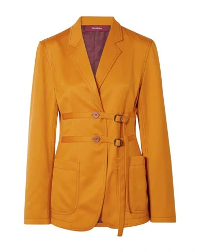 Shop Sies Marjan Woman Blazer Ocher Size 4 Virgin Wool In Yellow