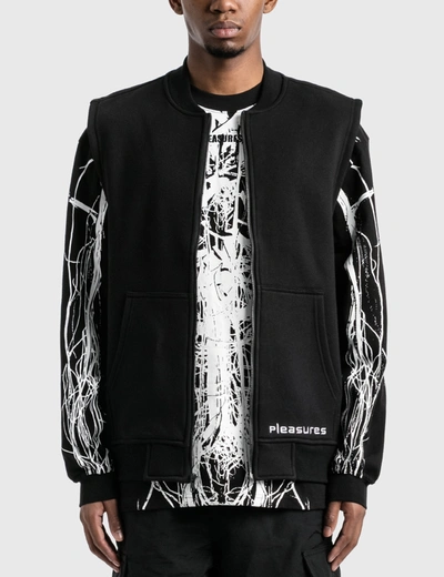 Shop Pleasures Power Fleece Vest In Black