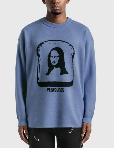 Shop Pleasures Mona Knit Sweater In Blue
