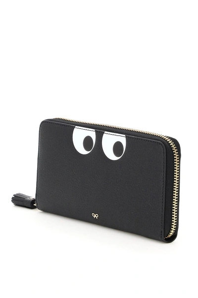 Shop Anya Hindmarch Large Zip Around Wallet Eyes In Black