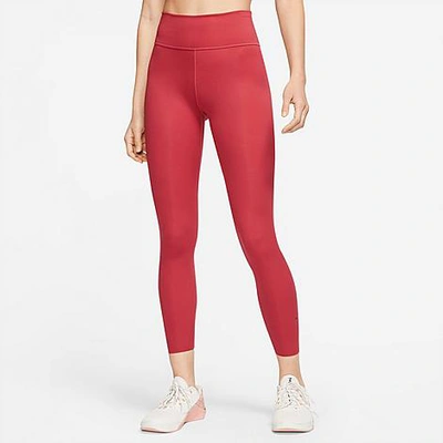 Shop Nike Women's One Luxe Cropped Tights In Red