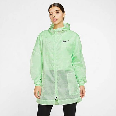 Shop Nike Women's Sportswear Indio Woven Jacket In Cucumber Calm/black