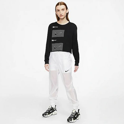Shop Nike Women's Sportswear Indio Woven Jogger Pants In White/white/black