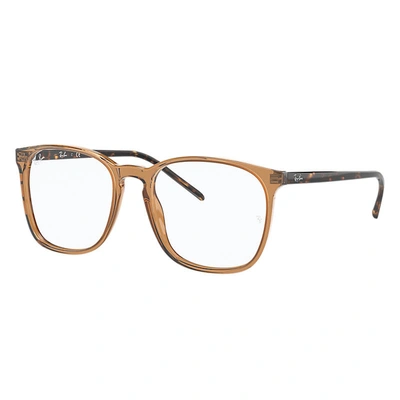 Shop Ray Ban Rb5387 Eyeglasses In Shiny Havana