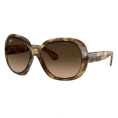 Shop Ray Ban Sunglasses Woman Jackie Ohh Ii - Havana Frame Pink Lenses 60-14 In Shiny Havana