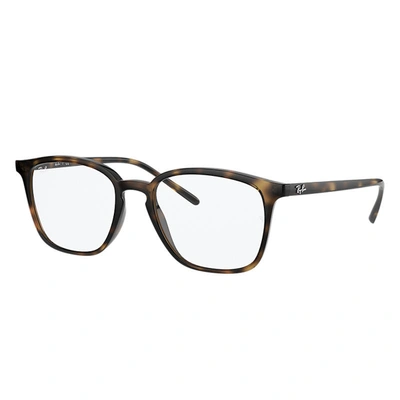 Ray Ban Rb7185 Eyeglasses Tortoise Frame Clear Lenses Polarized 50-18 In Tortoise