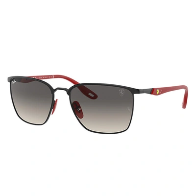 Shop Ray Ban Sunglasses Unisex Rb3673m Scuderia Ferrari Collection - Red Frame Grey Lenses 56-17
