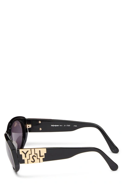 Pre-owned Ysl Black Acrylic Logo Sunglasses