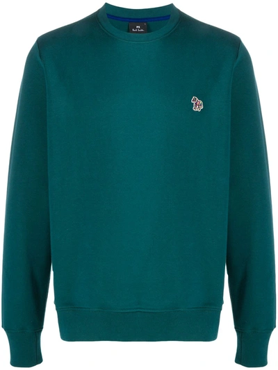 Shop Ps By Paul Smith Crew Neck Sweatshirt In Green