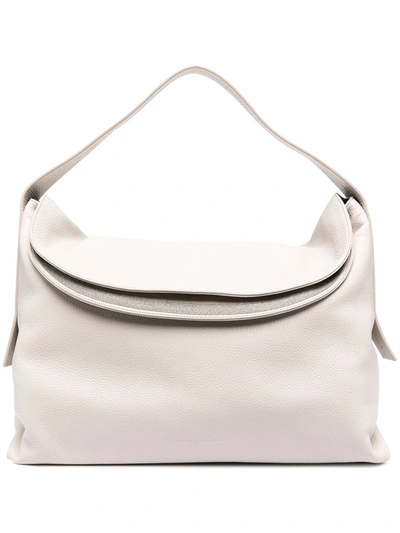 Shop Fabiana Filippi Brass-detailing Shoulder Bag In Neutrals