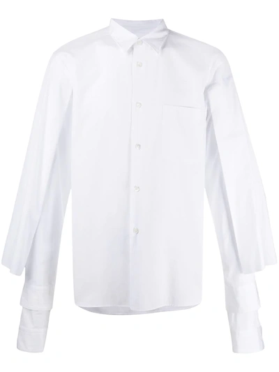 Comme Des Garçons Homme Deux Long-sleeve Cotton Shirt In White